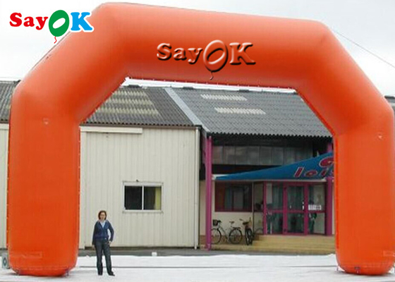 Arco inflable anaranjado de la entrada del PVC para la promoción de la publicidad del acontecimiento
