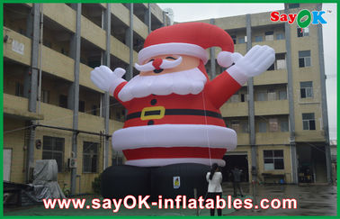 La Navidad grande roja Papá Noel del día de fiesta de la altura inflable de las decoraciones los 8m con el paño de Oxford