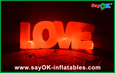 Decoraciones inflables llevadas inflables de la boda interior ligera del amor de la tarjeta del día de San Valentín
