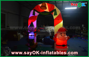 Arco inflable de la decoración de la Navidad del arco de la arcada del paño de alquiler inflable de Mylon con la luz del LED