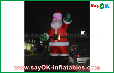 Bailarín inflable inflable Festeval Decoration Santa Claus Red Color For Event del aire del hombre alto inflable
