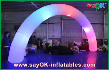 Puerta inflable de la manera del arco del arco los 63cm DIA Nylon Cloth Inflatble Lighting del arco iris para la decoración
