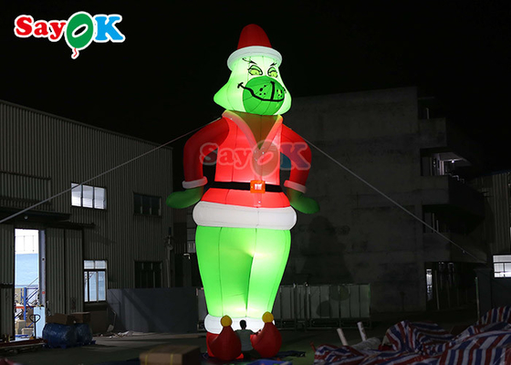 Globo inflable de encargo Santa Christmas For Decoration de Inflable Grinch de los personajes de dibujos animados