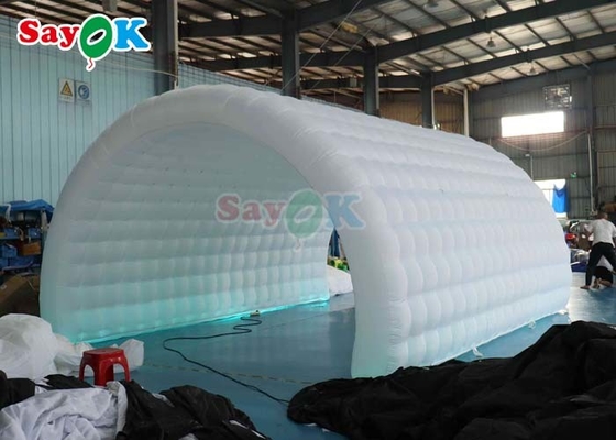 Túnel de fiesta inflable de lonas de PVC, luz LED exterior, túnel deportivo