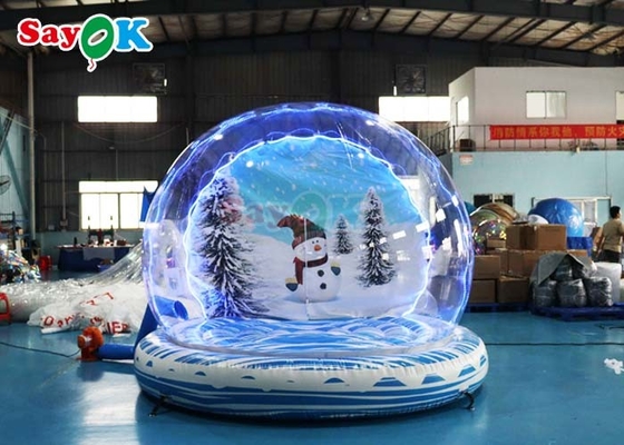 Gigante de la bola de nieve inflable de la fiesta de la cúpula de la burbuja explotar el globo de nieve de Navidad para el evento
