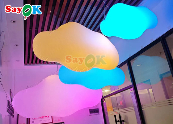 Iluminación LED de nube inflable personalizada para decoración de clubes Pabellón inflable en el festival de música