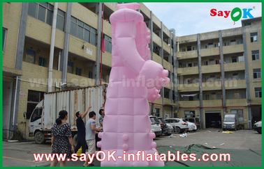 Robot inflable rosado del paño/PVC de Oxford para los productos exteriores de la publicidad