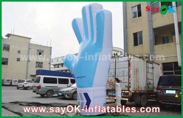 Productos inflables de encargo de Oxford del gigante, modelo azul inflable alto de la mano de los 2m para los acontecimientos