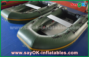 Ponga verde 0,9/1,2 milímetros de la lona de barcos del PVC Inflatabe con el piso/las paletas de aluminio