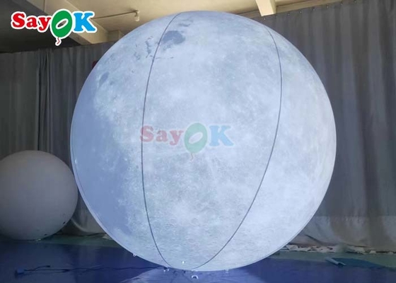 6.6ft Led Light Balón lunar inflable Gran decoración de escenario para eventos