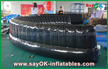Productos inflables de encargo respetuosos del medio ambiente 6 - sofá inflable sellado herméticamente negro del PVC de los 10m 0.6m m
