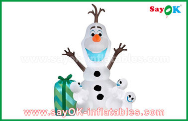 210 decoraciones inflables del día de fiesta del muñeco de nieve de la Navidad del paño de D Oxfor modificadas para requisitos particulares