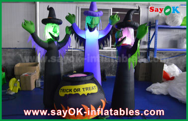 fantasmas asustadizos inflables del paño de 210D Oxford y tarro mágico con la iluminación del LED para Halloween
