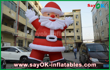 Decoraciones inflables del día de fiesta de la altura de encargo, Papá Noel inflable al aire libre