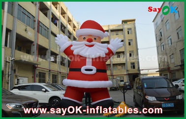 Decoraciones inflables del día de fiesta de la altura de encargo, Papá Noel inflable al aire libre