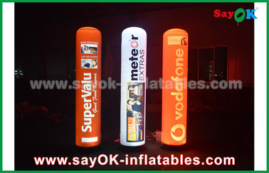 decoración inflable de la iluminación del paño de nylon 190T, pilar inflable publicitario de los 2m con la iluminación del LED