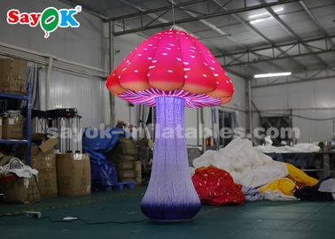 los 2m decoración inflable de la iluminación de la seta de la luz de 16 colores LED para hacer publicidad
