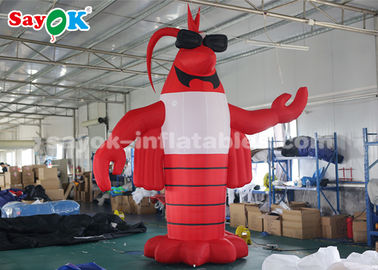 personajes de dibujos animados inflables de los cangrejos al aire libre rojos de los 4m para el festival de la langosta