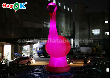 Balones de animales inflables Personajes de dibujos animados inflables rosados Flamenco inflables gigante de 10 metros de altura