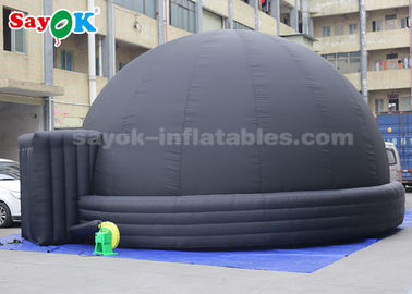 Tienda inflable negra de la bóveda del planetario de 7 metros para la exhibición de la ciencia de la educación del niño