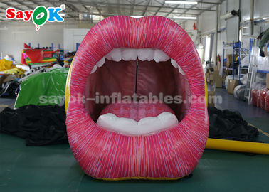 Productos inflables de encargo vivos, labio inflable grande de la boca para hacer publicidad