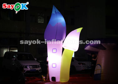 Arco inflable colorido inflable de la arcada de Halloween con la seta y la flor para la decoración del tema del parque de atracciones