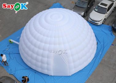 Va al aire libre la tienda inflable de la bóveda del iglú del gigante de la tienda los 8m del aire con el ventilador para las exposiciones