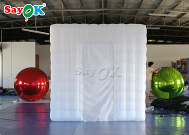 Cabina inflable de la foto del cubo del SGS de la cabina de la foto de la Navidad con dos puertas para el alquiler del banquete de boda
