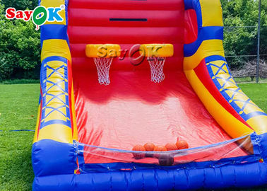 Juego de baloncesto inflable hermético de dos aros de los juegos inflables del patio trasero/aro de baloncesto inflable