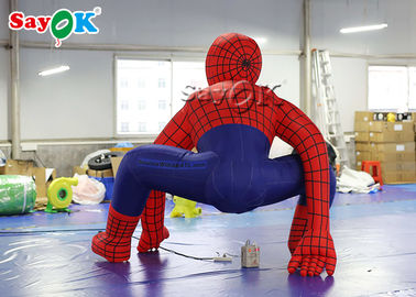 Explotar personajes de dibujos animados Superhéroe 2.5m Rojo hombre araña inflable para la decoración de la ceremonia