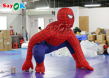 Explotar personajes de dibujos animados Superhéroe 2.5m Rojo hombre araña inflable para la decoración de la ceremonia