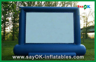 Alquiler inflable grande azul de la pantalla de cine para el cine del patio trasero