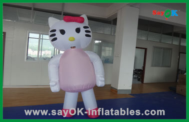 Decoración personalizada Gato rosa Personajes de dibujos animados inflables para fiestas de cumpleaños