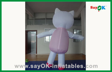 Decoración personalizada Gato rosa Personajes de dibujos animados inflables para fiestas de cumpleaños