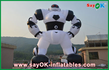 Personajes inflables grandes para exteriores Blanco 10 metros inflables robot inflables personajes de dibujos animados para publicidad