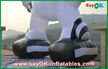 Personajes inflables grandes para exteriores Blanco 10 metros inflables robot inflables personajes de dibujos animados para publicidad