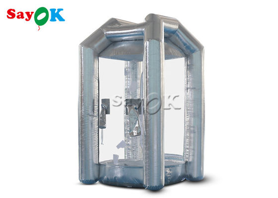 máquina inflable de la cabina del efectivo del dinero del cubo de plata del 1.5m/5ft para la abertura de la compañía