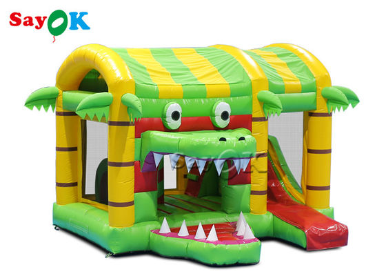 Diapositiva inflable de la casa del castillo de la despedida del pequeño cocodrilo multi de la diversión para el niño