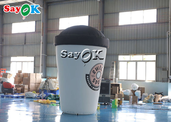 Decoración los 3.6m inflable de encargo de For Cafe Entrance del modelo de la taza de café