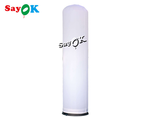 Columna inflable blanca de encargo del pilar del LED para la publicidad